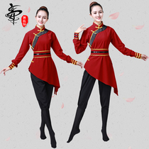 Mongolian dance costume Mongolian robe female short adult minority performance costume Hongyan Dance stage performance costume