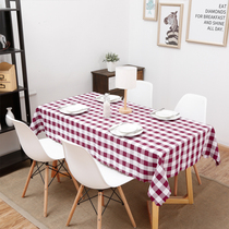 Dining table tablecloth garden plaid table fabric Western restaurant Cafe cafe rectangular tablecloth home living room coffee table cloth