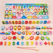 Children Fruits Digital Building Blocks Early Education Puzzle Jigsaw Puzzle 1-2-3-year-old baby Toy girl Zhi Li Development