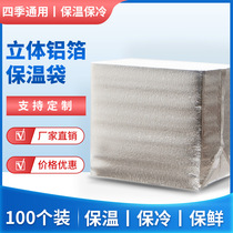 Solid Insulation Bag Aluminum Foil Thickened Disposable Cake Takeaway Catering Fruit Barbecue Refreshing and Cold Insulation Bag