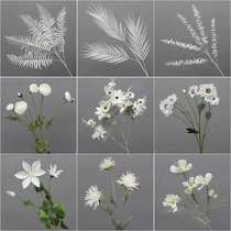 White Ensemble Simulation Floral Wedding Hall Decoration Flowers Rose Embroidered Ball Foreign Peony Banquet Hall Arranged Flower Arrangement Road Leading Flowers