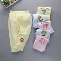 baby baby large PP sleeping pants male and female children pure cotton pants children bamboo joints cotton Harlan pants anti-mosquito pants home pants thin