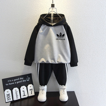 Boy Spring Clothing Suit 2022 New Handsome Boy Necropolis Sportswear Sports Clothing Spring Autumn Season Children Clothes Fashion Children Clothes