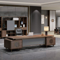 New Chinese style office desk and chair combination Solid wood boss table Simple modern large desk Presidents office furniture customization