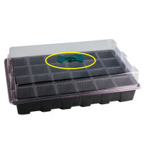 Foreign trade source 24 hole seedling plate three pieces of large cave disk sowing seedling box black