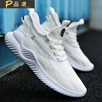 Spring Summer 2022 New Men's Shoes Sneakers Casual Couple Increasing Breathable Running Shoes Mesh Flying Fashion Shoes