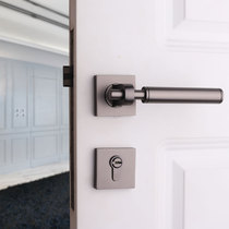 Taiwan Yithyleash black Nordic indoor room door lock bedroom minimalist American split lock mute magnetic door lock