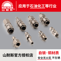 Shannaes quick coupling pneumatic self-locking SM20PM30PP SH PH SP40-B copper safety without Sparks
