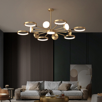 Living room light full copper chandelights 2022 New lamps light extravagant modern minimalist Nordic lighting Network red hall bronze lamp