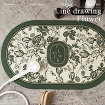 Senguang Light Lavish Bathroom Absorbent Ground Mat Silicon Algae Clay Toilet Bathroom Speed Dry Foot Mat Door Cushion Into Door Slip Mat For Home