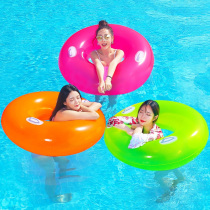Swimming ring Adult female thickened fat armpit with handle swimming ring armpit solid color floating ring net red lifebuoy
