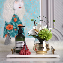 Eurostyle Light Lavish Lavender Candle Floral Tray Combination Designer-like Villa Bathroom soft decorations hem