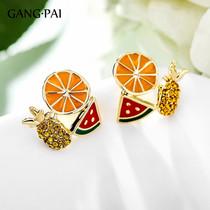 Silver needle summer fruit stud female fresh students small cute earrings 2021 summer earrings temperament Net Red