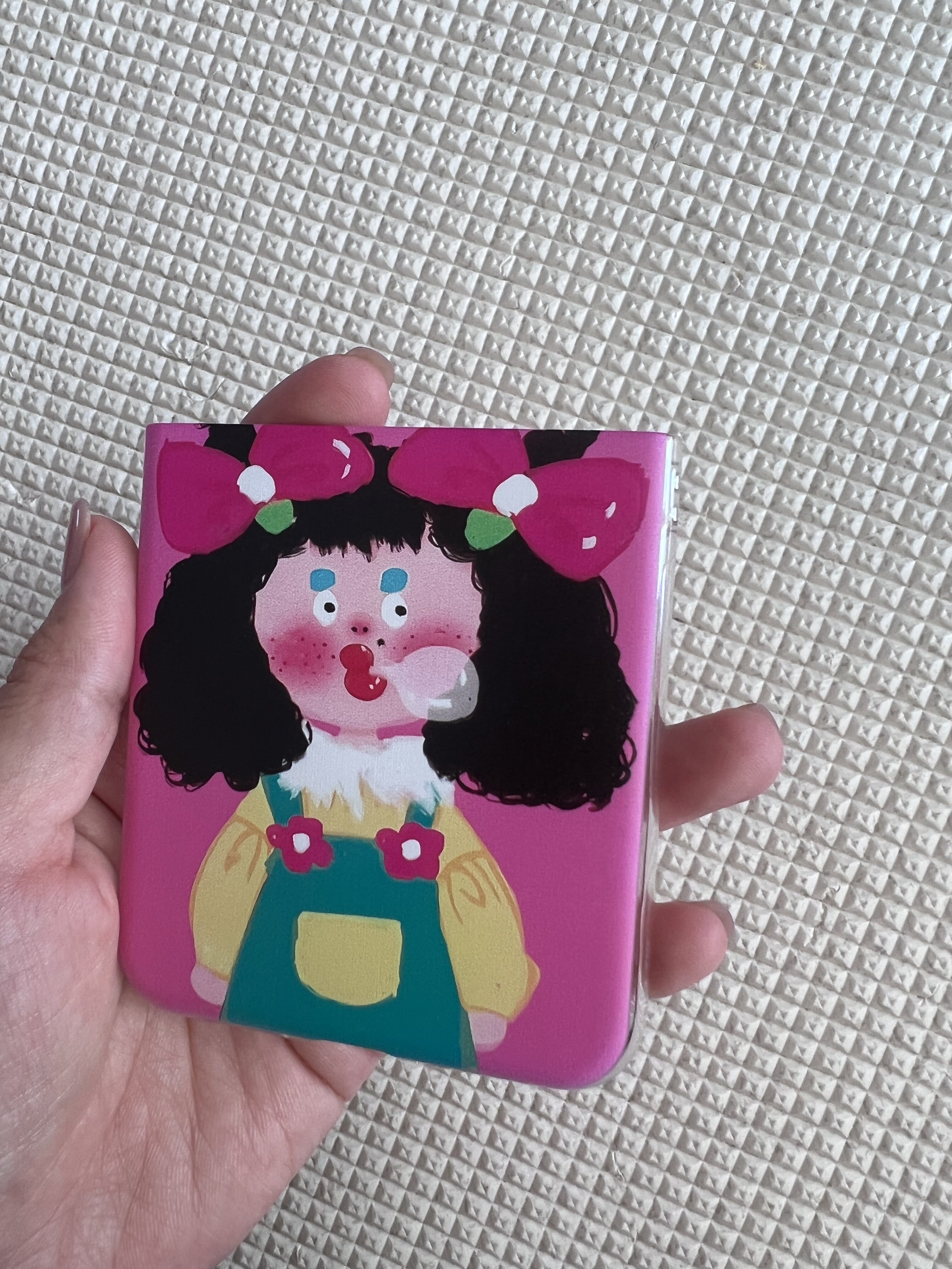 手机壳摩托罗拉motorola razr40u上下折叠可爱吹泡泡女孩防摔上下分体