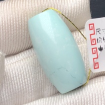 Boutique high porcelain green pine stone barrel bead matching beads 11 5mm