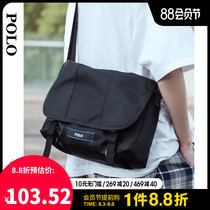 Polo tide brand crossbody bag Mens functional style shoulder bag Student tooling large capacity backpack Riding postman bag