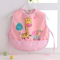 Kindergarten baby bib waterproof clothes baby three-dimensional food clothes summer children eat rice pocket children bib soft