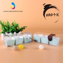 A variety of 2 pieces 3 pieces Hokkaido cupcake box Rectangular transparent window Chiffon baking cake packaging box