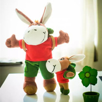 Cute big donkey Sumi doll backpack pendant keychain Plush toy doll bag pendant Outdoor mountaineering donkey