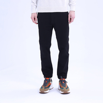 NOME mens trousers pure black slim all-around trend MUCC1680