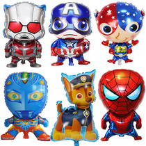 New Years Day Captain America Spider-Man Aluminum Balloon Childrens Birthday Party Cartoon Theme Decoration Arrangement