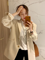 Blazer womens 2020 Spring and Autumn New Korean casual slim loose long Joker suit coat womens tide