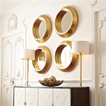 European-style foyer living room decoration mirror sofa background wall mirror porch fireplace dining side hall hotel wall decoration mirror can be customized