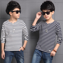 Boys autumn long sleeve t shirt 4 in the elderly 5 children 6 dozen jerses7 baby 8 coat 9-11 children striped shirt