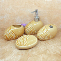 Ceramic bathroom set mouthwash Cup toothbrush holder toothbrush tube creative decoration toiletries