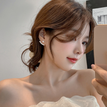 Prince Moons Identical Pearl Earrings Female Korea 2022 New Air Quality Light Extravagant Pure Silver Anti-Allergy Ear Accessories