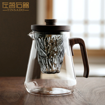 Left Tea Right Mass Heat-resistant Glass Tea pot Electric pot Boiled Tea pot for housewood tea-making tea device