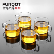Glass teacup with 150ml home heat-resistant kung fu teacup 6 small cup set tea set tea set Tea Cup