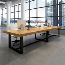 Solid wood conference table simple modern long table table negotiation table and chair combination large class training desk computer desk desk