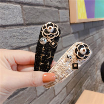 Korean small fragrant wind hairclip female Net red fabric hair card edge clip temperament banghai clip clip bbclip hair accessories headwear