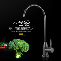 German kitchen faucet Household direct drinking single cold water faucet 304 stainless steel faucet 2 points water purifier faucet
