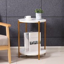 Trace state metal round coffee table Household small side several storage table Round table Modern simple tea table Balcony living room small household