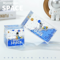 Astronaut astronaut liquid time hourglass oil drops sand fluid decorations desktop desk ornaments boys and girls