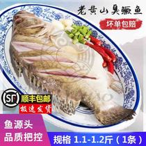 1) Huangshan smelly mandarin fish Anhui specialty Authentic pickled stinky Mandarin fish semi-finished products 1 1-1 2kg net bore vacuum