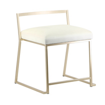 Light luxury dressing chair stool backrest modern minimalist iron dining chair bedroom fashion creative ins wind Nordic makeup stool