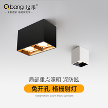 Square Ming fitting cylinder light Double head Living room spotlight COB fighting biliary lamps Home Genguan Light Aisle Hallway Ceiling Lights