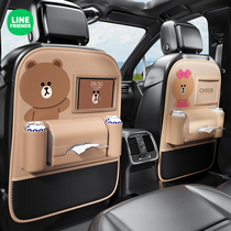 Brown Bear Car Chair Back Collection Bag On-board Hanging Bag Chair Back Storage Box Multifunction Placement Bag Decoration Used