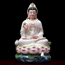 Intangible cultural heritage handmade Dechina white porcelain ceramics free of Guanyin Buddha statue home living room for Buddha ornaments Guanyin Buddha statue