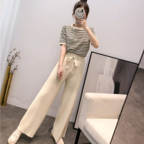 Spring and summer light mature wind 2020 new foreign style professional suit womens leisure fashion age two-piece temperament summer clothes