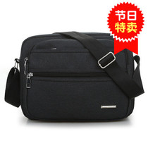 Middle-aged and elderly backpack casual bag mens shoulder bag shoulder bag canvas Business bag collection wallet crossbody large capacity multi-layer