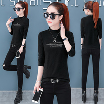 Thickened base shirt Womens Fashion Joker 2021 Autumn New Autumn and Winter T-shirt