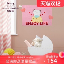 HIKOSEN Carla cat mini curtain cat cute cotton Japanese original non-perforated partition hanging picture