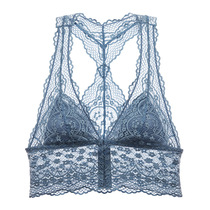 Face-style sexy Bralette thin inserts slice lace triangle cup front button Y type beauty back bra without steel ring underwear