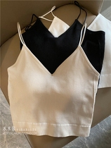 Japan Single Seamless lady Chest Cushion Repaired with slim comfort Breathable V Collar Underwear Sport Vest Spring Summer