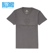 Blizzard Blizzard official play peripheral watchman Pioneer Logo gray T-shirt cotton embossed summer short-sleeved men