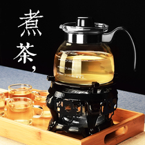 Household liquid alcohol stove Tea stove Glass health cooking teapot Classical tea pot Teahouse insulation tea maker